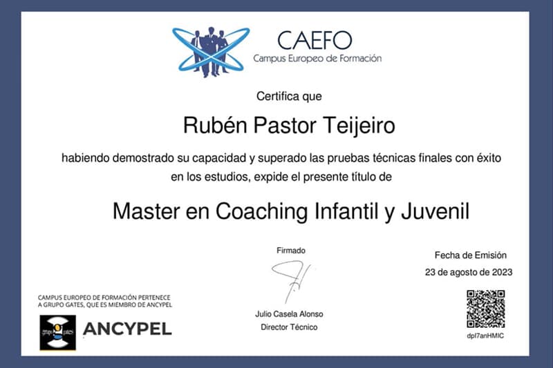 Coaching infantil y juvenil